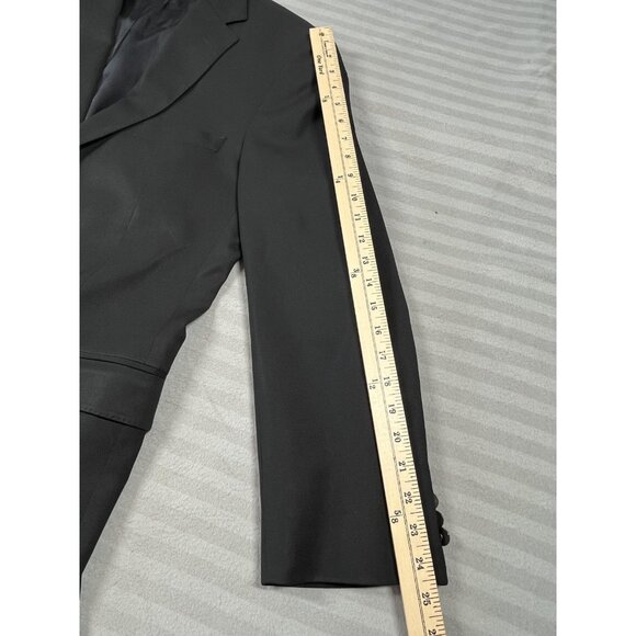 Versace Collection Blazer Mens 54 Black Wool Two Button Sport Coat Notch Lapel - Picture 12 of 15